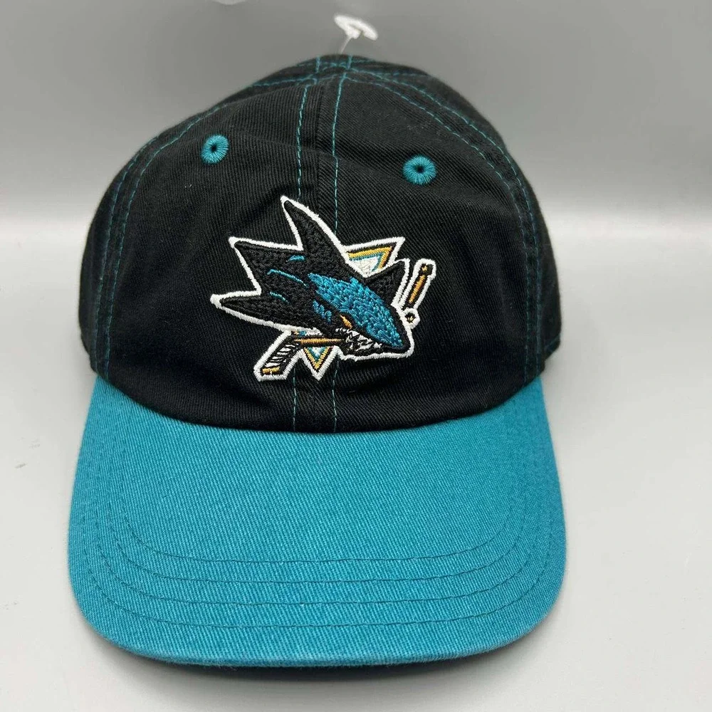 San Jose Sharks Hat Kids Infant Embroidered NHL Strap Back Cap Cotton New